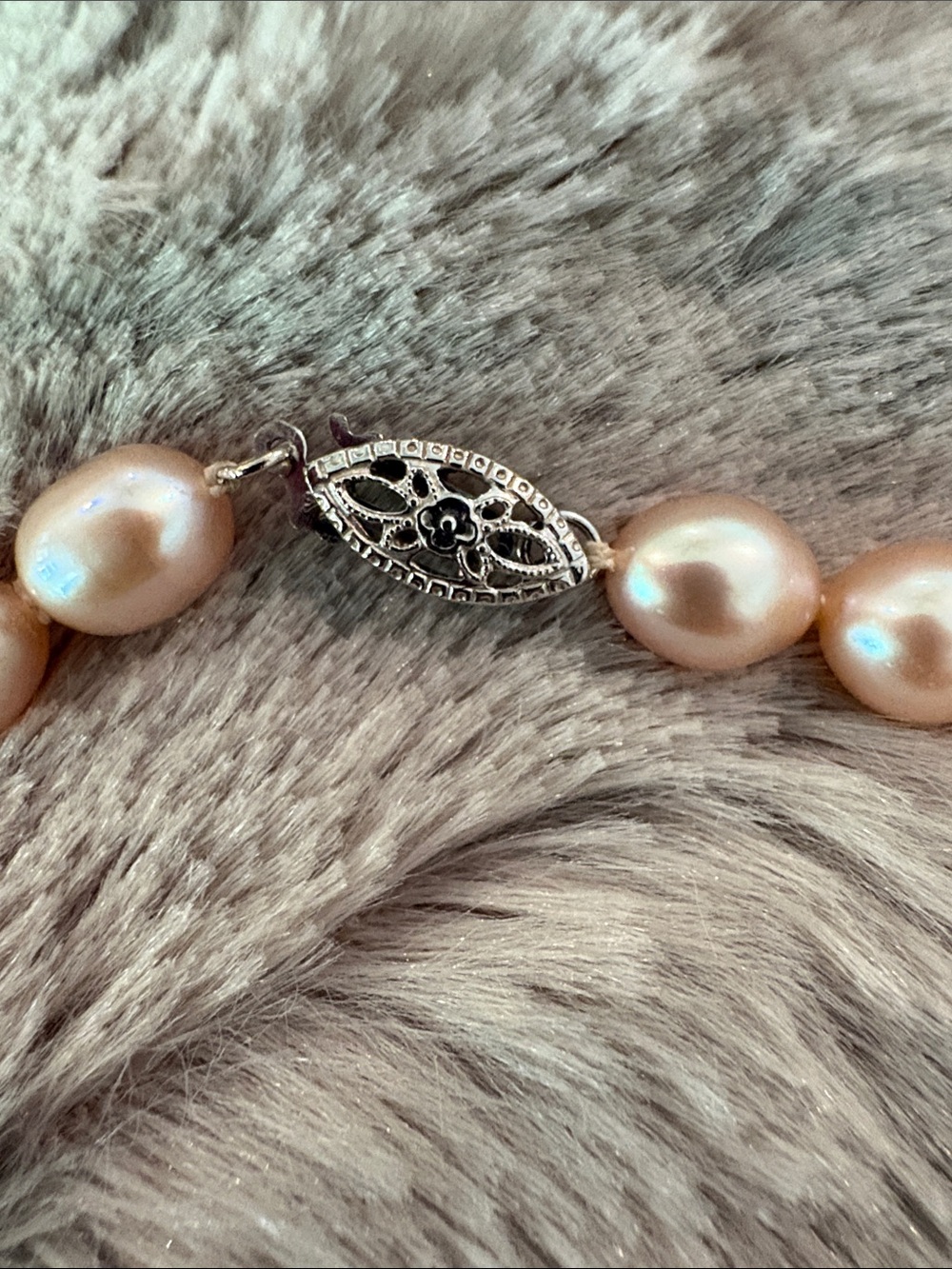 Pink Freshwater Pearl Necklace - Classic Pearl Strand - Picture 3 of 4